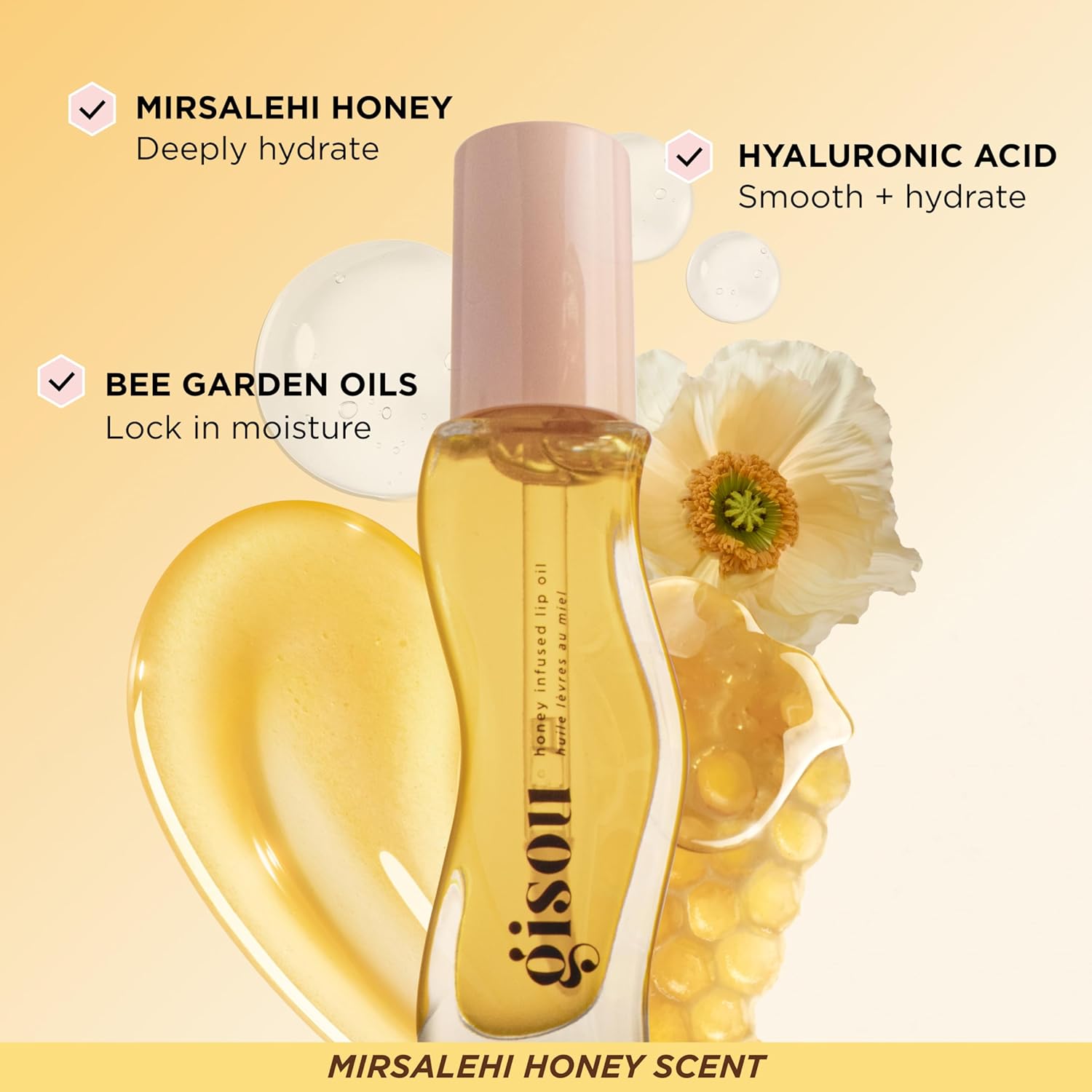 Gisou Honey Infused Lip Oil Nourishing Lip Gloss - Image 6